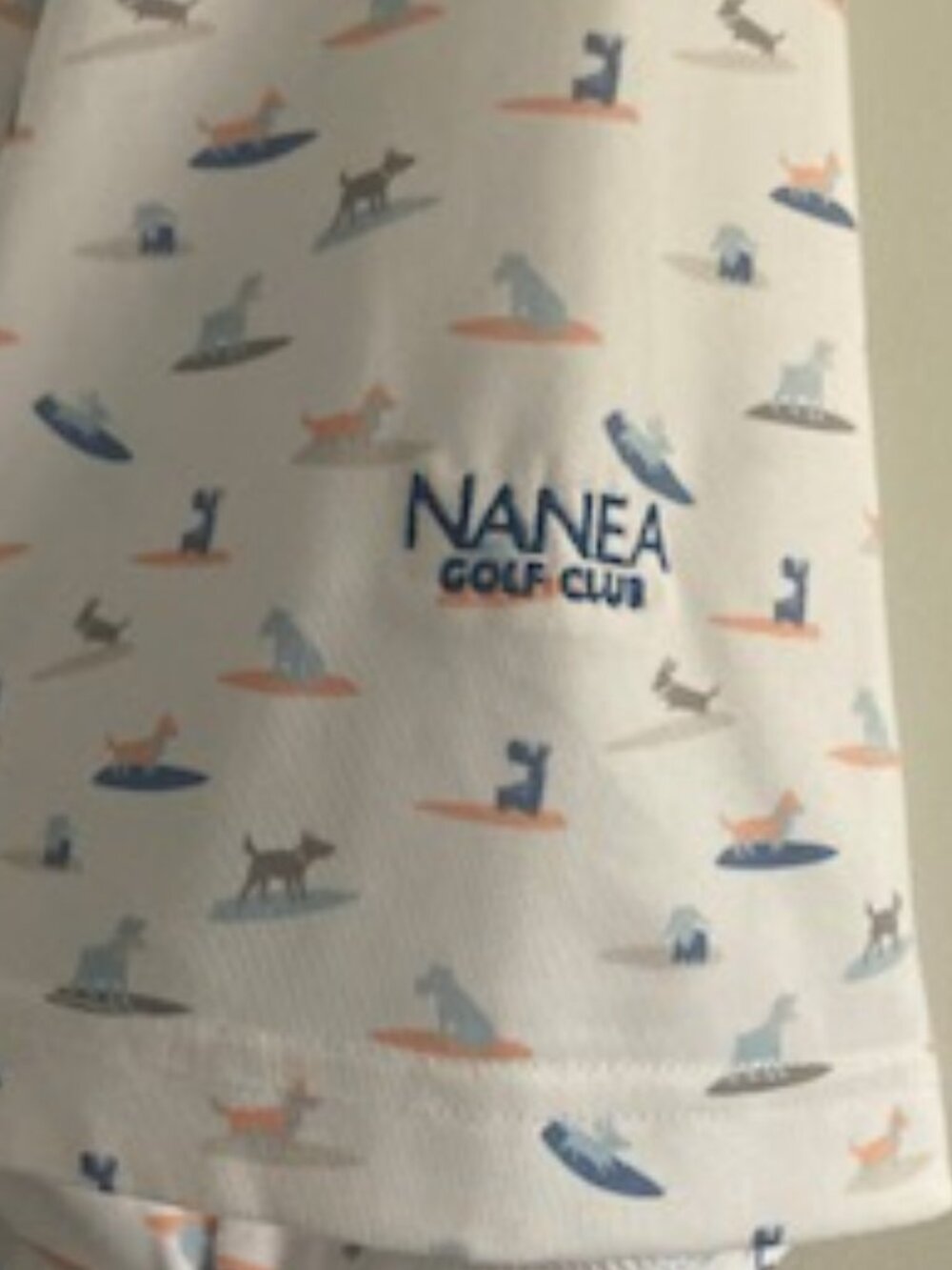 NANEA GOLF CLUB HAWAII EXCLUSIVE PRIVATE GOLF SHIRT SURFING DOGS THEME NICE XXL